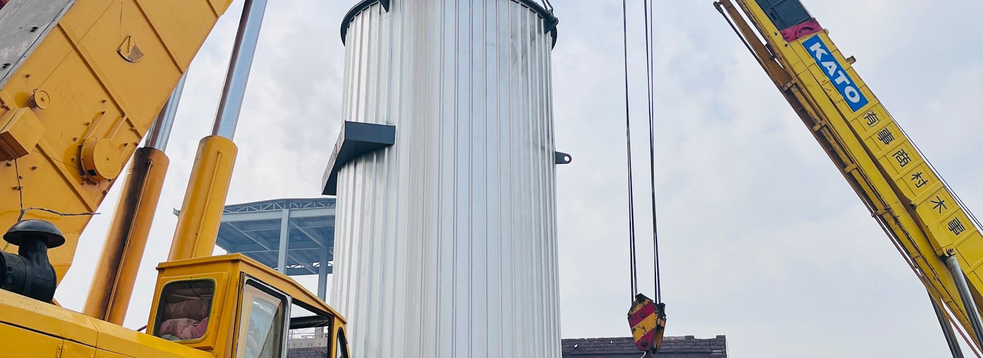 Water tank installation by certified crews at a project site