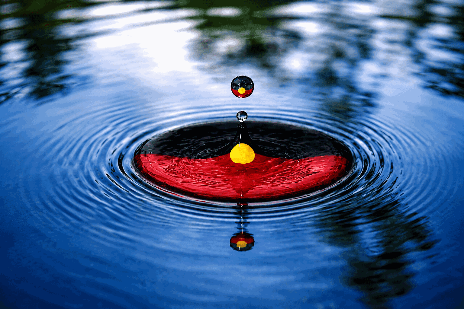 Aboriginal flag water drop — representing PC Water's remote and Indigenous community water infrastructure delivery